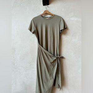 Green Dolan wrap dress
